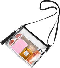 Load image into Gallery viewer, Clear Crossbody Purse Bag Stadium Approved Clear Tote Bag for Work Concert Sports