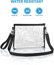 Load image into Gallery viewer, Clear Crossbody Purse Bag Stadium Approved Clear Tote Bag for Work Concert Sports