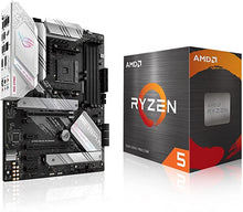 Load image into Gallery viewer, AMD Ryzen 5 5600X Desktop Processor 6-core 12-Thread Up to 4.6GHz Unlocked with Wraith Stealth Cooler Bundle with ASUS ROG Strix B550-A AMD AM4 Zen 3 Ryzen 5000 ATX Gaming Motherboard