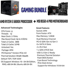 Load image into Gallery viewer, AMD Ryzen 5 5600X Desktop Processor 6-core 12-Thread Up to 4.6GHz Unlocked with Wraith Stealth Cooler Bundle with MSI B550-A PRO AM4 DDR4 ATX Motherboard PCIe 4.0 M.2 USB 3.2 Gen 2