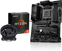 Load image into Gallery viewer, AMD Ryzen 5 5600X Desktop Processor 6-core 12-Thread Up to 4.6GHz Unlocked with Wraith Stealth Cooler Bundle with MSI B550-A PRO AM4 DDR4 ATX Motherboard PCIe 4.0 M.2 USB 3.2 Gen 2