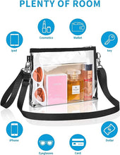 Load image into Gallery viewer, Clear Crossbody Purse Bag Stadium Approved Clear Tote Bag for Work Concert Sports