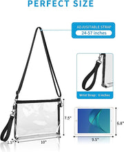 Load image into Gallery viewer, Clear Crossbody Purse Bag Stadium Approved Clear Tote Bag for Work Concert Sports