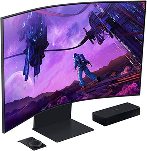 SAMSUNG Odyssey Ark 55-Inch Curved Gaming Screen, 4K UHD 165Hz 1ms (GTG) Quantum Mini-LED Gamer Monitor w/Cockpit Mode, Sound Dome Technology, Multi View, HDR10+ (S55BG970NN) 2022